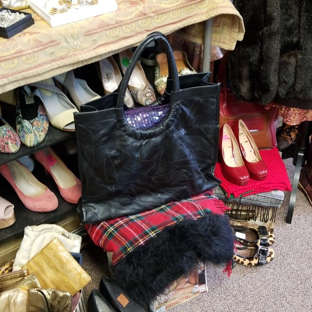 Oversized Vintage Leather Tote